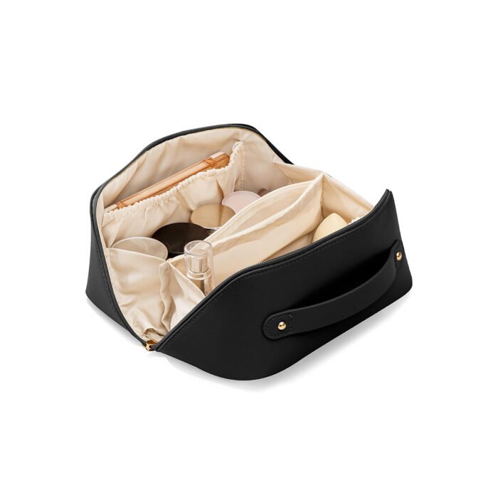 Leather Double Layer Large Organizer Bag,Travel Accessories – Image 2